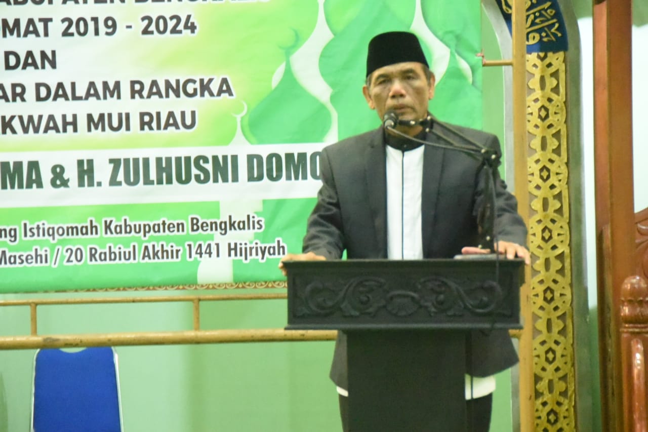 Ketua MUI Provinsi Riau Beri Ucapan Tahniah Pada Pengurus MUI Bengkalis yang Dikukuhkan